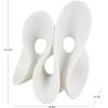 image:imageDeco 79 Polystone Abstract Decorative Sculpture Wavy Shaped Home Decor Statue with Cutouts and Speckled Texturing Accent Figurine 20 x 11 x 17 WhiteWhite