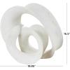 image:imageDeco 79 Polystone Abstract Decorative Sculpture Wavy Shaped Home Decor Statue with Cutouts and Speckled Texturing Accent Figurine 20 x 11 x 17 WhiteWhite