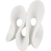 image:imageDeco 79 Polystone Abstract Decorative Sculpture Wavy Shaped Home Decor Statue with Cutouts and Speckled Texturing Accent Figurine 20 x 11 x 17 WhiteWhite