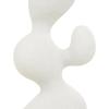 image:imageDeco 79 Polystone Abstract Decorative Sculpture Wavy Shaped Home Decor Statue with Cutouts and Speckled Texturing Accent Figurine 20 x 11 x 17 WhiteWhite