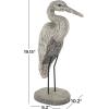 image:imageDeco 79 Polystone Bird Decorative Sculpture Textured Home Decor Statue Accent Figurine 6 x 10 x 19 GrayGray