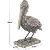 image:imageDeco 79 Polystone Bird Decorative Sculpture Textured Home Decor Statue Accent Figurine 6 x 10 x 19 GrayGray