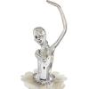 image:imageDeco 79 Polystone Dancer Decorative Sculpture Home Decor Statues set of 3 Accent Figurines 6 x 4 x 12 TealSilver
