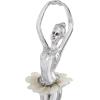 image:imageDeco 79 Polystone Dancer Decorative Sculpture Home Decor Statues set of 3 Accent Figurines 6 x 4 x 12 TealSilver