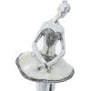 image:imageDeco 79 Polystone Dancer Decorative Sculpture Home Decor Statues set of 3 Accent Figurines 6 x 4 x 12 TealSilver
