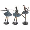 image:imageDeco 79 Polystone Dancer Decorative Sculpture Home Decor Statues set of 3 Accent Figurines 6 x 4 x 12 TealTeal