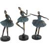 image:imageDeco 79 Polystone Dancer Decorative Sculpture Home Decor Statues set of 3 Accent Figurines 6 x 4 x 12 TealTeal