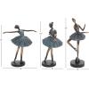 image:imageDeco 79 Polystone Dancer Decorative Sculpture Home Decor Statues set of 3 Accent Figurines 6 x 4 x 12 TealTeal
