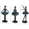 image:imageDeco 79 Polystone Dancer Decorative Sculpture Home Decor Statues set of 3 Accent Figurines 6 x 4 x 12 TealTeal