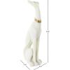 image:imageDeco 79 Polystone Dog Decorative Sculpture Sitting Home Decor Statue with Gold Collar Accent Figurine 5 x 7 x 17 Cream3 x 4 x 15