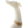 image:imageDeco 79 Polystone Dog Decorative Sculpture Sitting Home Decor Statue with Gold Collar Accent Figurine 5 x 7 x 17 Cream3 x 4 x 15