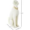 image:imageDeco 79 Polystone Dog Decorative Sculpture Sitting Home Decor Statue with Gold Collar Accent Figurine 5 x 7 x 17 Cream3 x 5 x 10