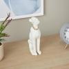 image:imageDeco 79 Polystone Dog Decorative Sculpture Sitting Home Decor Statue with Gold Collar Accent Figurine 5 x 7 x 17 Cream3 x 5 x 10
