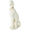 image:imageDeco 79 Polystone Dog Decorative Sculpture Sitting Home Decor Statue with Gold Collar Accent Figurine 5 x 7 x 17 Cream3 x 5 x 10
