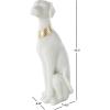image:imageDeco 79 Polystone Dog Decorative Sculpture Sitting Home Decor Statue with Gold Collar Accent Figurine 5 x 7 x 17 Cream5 x 7 x 17