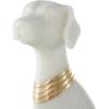 image:imageDeco 79 Polystone Dog Decorative Sculpture Sitting Home Decor Statue with Gold Collar Accent Figurine 5 x 7 x 17 Cream5 x 7 x 17