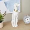 image:imageDeco 79 Polystone Dog Decorative Sculpture Sitting Home Decor Statue with Gold Collar Accent Figurine 5 x 7 x 17 Cream5 x 7 x 17