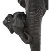 image:imageDeco 79 Polystone Elephant Mom and Baby Sculpture 10 x 7 x 17 Black