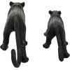 image:imageDeco 79 Polystone Leopard Decorative Sculpture Home Decor Statues Set of 2 Accent Figurines 18 14W BlackBlack