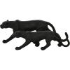 image:imageDeco 79 Polystone Leopard Decorative Sculpture Home Decor Statues Set of 2 Accent Figurines 18 14W BlackBlack