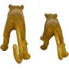 image:imageDeco 79 Polystone Leopard Decorative Sculpture Home Decor Statues Set of 2 Accent Figurines 18 14W BlackGold
