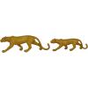 image:imageDeco 79 Polystone Leopard Decorative Sculpture Home Decor Statues Set of 2 Accent Figurines 18 14W BlackGold