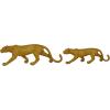 image:imageDeco 79 Polystone Leopard Decorative Sculpture Home Decor Statues Set of 2 Accent Figurines 18 14W BlackGold