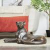 image:imageDeco 79 Polystone Leopard Decorative Sculpture Laying Home Decor Statue Accent Figurine 29 x 14 x 13 BlackBlack