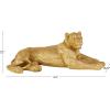 image:imageDeco 79 Polystone Leopard Decorative Sculpture Laying Home Decor Statue Accent Figurine 29 x 14 x 13 BlackGold