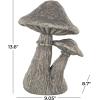 image:imageDeco 79 Polystone Mushroom Decorative Sculpture Textured Home Decor Statue Accent Figurine 9 x 9 x 14 Gray