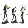 image:imageDeco 79 Polystone Musician Decorative Sculpture Abstract Home Decor Statues with Gold Instruments and Music Notes Set of 3 Accent Figurines 15 13 15H Black15  13  15H