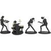 image:imageDeco 79 Polystone Musician Decorative Sculpture Abstract Home Decor Statues with Gold Instruments and Music Notes Set of 3 Accent Figurines 15 13 15H Black8  8  9  10H