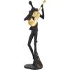 image:imageDeco 79 Polystone Musician Decorative Sculpture Abstract Home Decor Statues with Gold Instruments and Music Notes Set of 3 Accent Figurines 15 13 15H Black15  13  15H