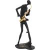 image:imageDeco 79 Polystone Musician Decorative Sculpture Abstract Home Decor Statues with Gold Instruments and Music Notes Set of 3 Accent Figurines 15 13 15H Black15  13  15H