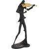 image:imageDeco 79 Polystone Musician Decorative Sculpture Abstract Home Decor Statues with Gold Instruments and Music Notes Set of 3 Accent Figurines 15 13 15H Black15  13  15H