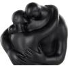 image:imageDeco 79 Polystone People Decorative Sculpture Hugging Home Decor Statue with Black Speckles Accent Figurine 10 x 9 x 15 WhiteBlack