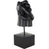 image:imageDeco 79 Polystone People Decorative Sculpture Hugging Home Decor Statue with Black Speckles Accent Figurine 10 x 9 x 15 WhiteBlack