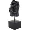 image:imageDeco 79 Polystone People Decorative Sculpture Hugging Home Decor Statue with Black Speckles Accent Figurine 10 x 9 x 15 WhiteBlack