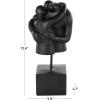 image:imageDeco 79 Polystone People Decorative Sculpture Hugging Home Decor Statue with Black Speckles Accent Figurine 10 x 9 x 15 WhiteBlack