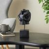 image:imageDeco 79 Polystone People Decorative Sculpture Hugging Home Decor Statue with Black Speckles Accent Figurine 10 x 9 x 15 WhiteBlack