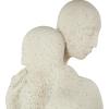 image:imageDeco 79 Polystone People Decorative Sculpture Hugging Home Decor Statue with Black Speckles Accent Figurine 10 x 9 x 15 WhiteWhite