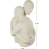 image:imageDeco 79 Polystone People Decorative Sculpture Hugging Home Decor Statue with Black Speckles Accent Figurine 10 x 9 x 15 WhiteWhite