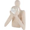 image:imageDeco 79 Polystone People Decorative Sculpture Thinking Home Decor Statue with Shimmer Accent Figurine 12 x 10 x 14 WhiteCream
