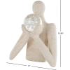 image:imageDeco 79 Polystone People Decorative Sculpture Thinking Home Decor Statue with Shimmer Accent Figurine 12 x 10 x 14 WhiteCream