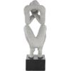 image:imageDeco 79 Polystone People Decorative Sculpture Thinking Home Decor Statue with Shimmer Accent Figurine 12 x 10 x 14 WhiteGray
