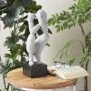 image:imageDeco 79 Polystone People Decorative Sculpture Thinking Home Decor Statue with Shimmer Accent Figurine 12 x 10 x 14 WhiteGray