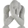 image:imageDeco 79 Polystone People Decorative Sculpture Thinking Home Decor Statue with Shimmer Accent Figurine 12 x 10 x 14 WhiteGray
