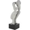 image:imageDeco 79 Polystone People Decorative Sculpture Thinking Home Decor Statue with Shimmer Accent Figurine 12 x 10 x 14 WhiteGray