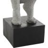 image:imageDeco 79 Polystone People Decorative Sculpture Thinking Home Decor Statue with Shimmer Accent Figurine 12 x 10 x 14 WhiteGray