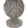 image:imageDeco 79 Polystone Rabbit Textured Sculpture with Leaf Covered Round Base 8 x 8 x 20 Gray8 x 8 x 20